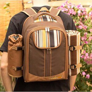 NWT apollo walker Picnic Backpack Bag for 2 Person with Cooler Compartment